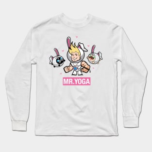 Mr. Yoga and the pugs Easter Long Sleeve T-Shirt